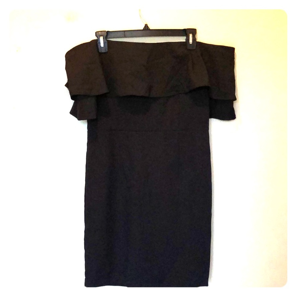 black off shoulder dress